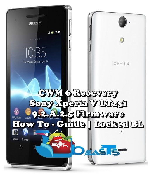 Install CWM 6 Recovery on Sony Xperia V LT25i Running 9.2.A.2.5