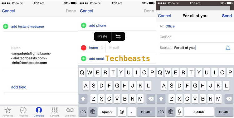How To add a mail group on the iPhone or iPad to Send a group email