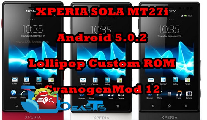 xperia sola lollipop cm 12