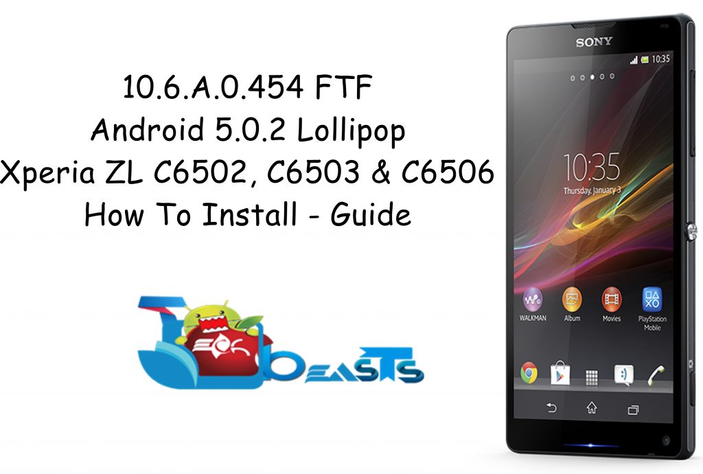 je bent Zwart soep Update Sony Xperia ZL To Official Android Lollipop 10.6.A.0.454 Firmware