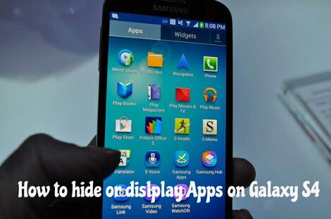 hide or display apps on s4