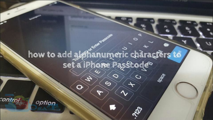 How to use alphanumeric characters to set a iPhone passcode
