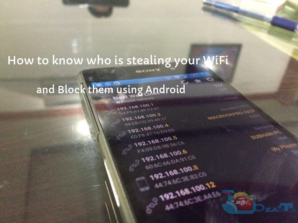 who is stealing your WiFi and Block them using Android
