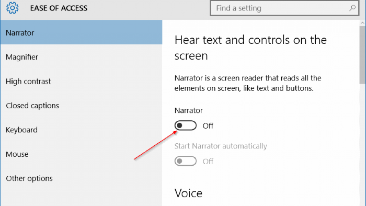 windows 10 how to turn off narrator