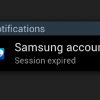 Samsung account session expired