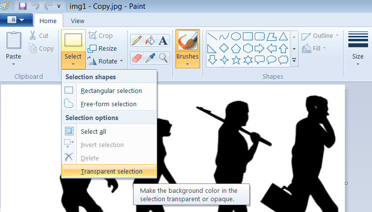 Make Image Background Transparent In Paint