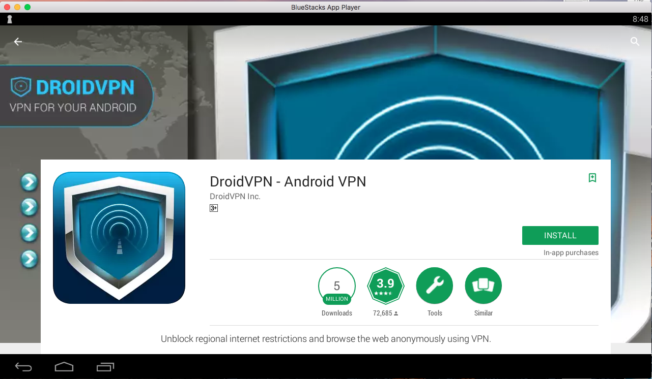 gratis internet android droid vpn for pc