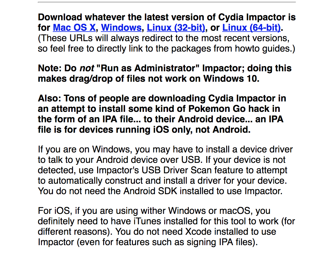 cydia impactor not detecting device