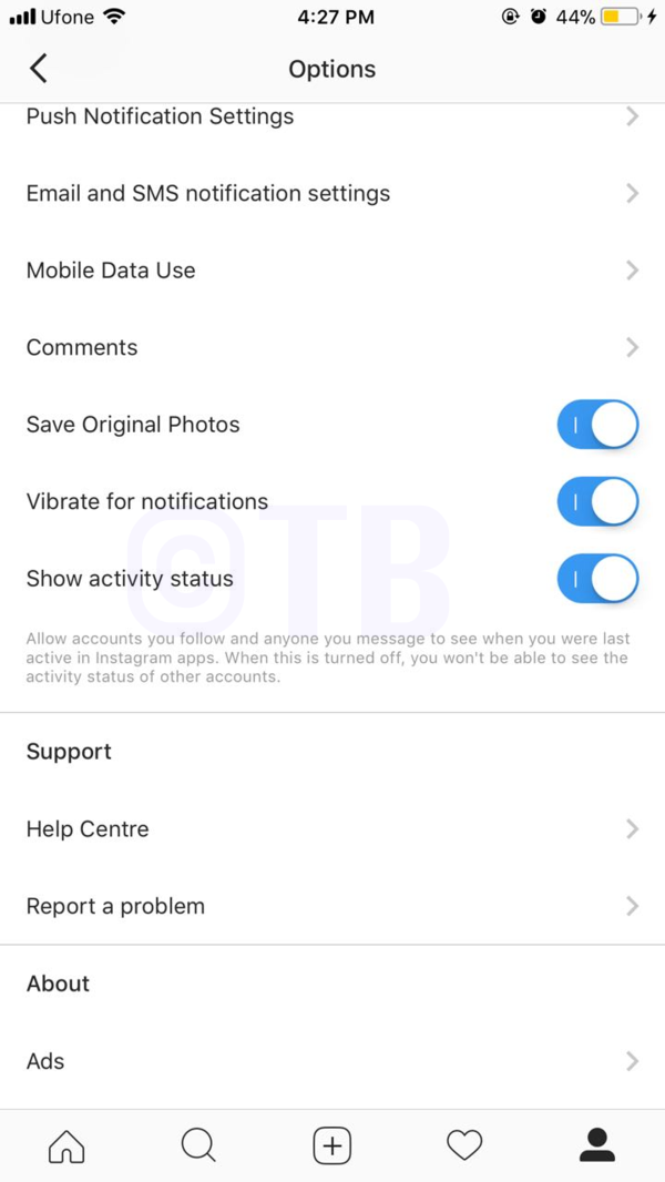 Disable Show Activity Status0