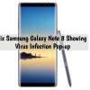 Galaxy Note 8 Showing Virus Infection