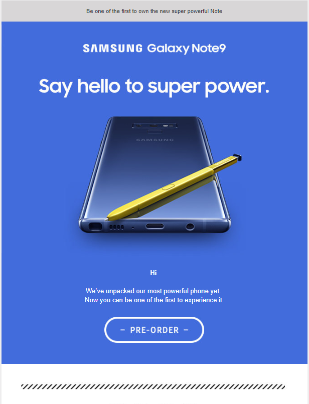 Galaxy Note 9 Pre-Order Page