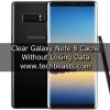 clear Galaxy Note 8 Cache without losing Data