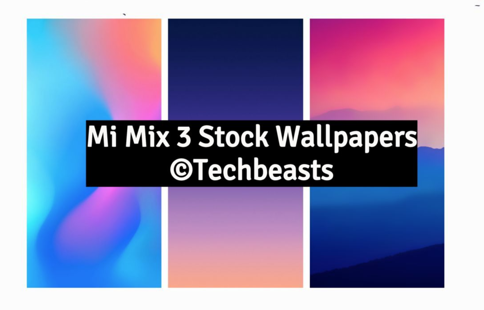 Mi Mix 3 Stock Wallpapers