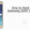 Hard Reset Samsung J200F Galaxy J2