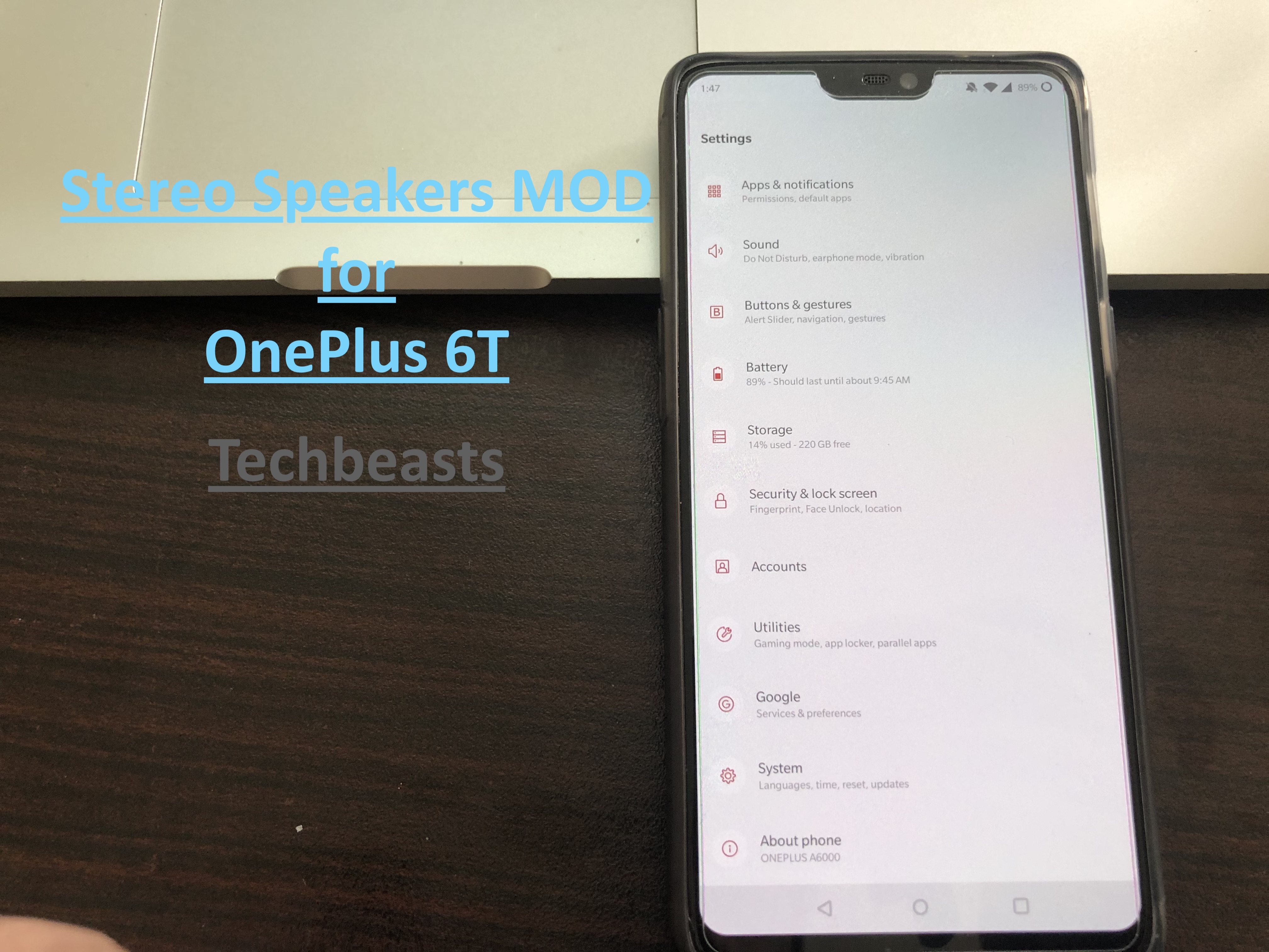 Stereo Speakers MOD on OnePlus 6T