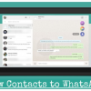 Add New Contacts to WhatsApp Web