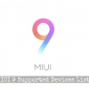 MIUI 9 Supported Devices