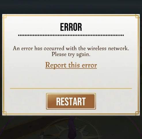 harry potter wizards unite Error has occurred with wireless network guide