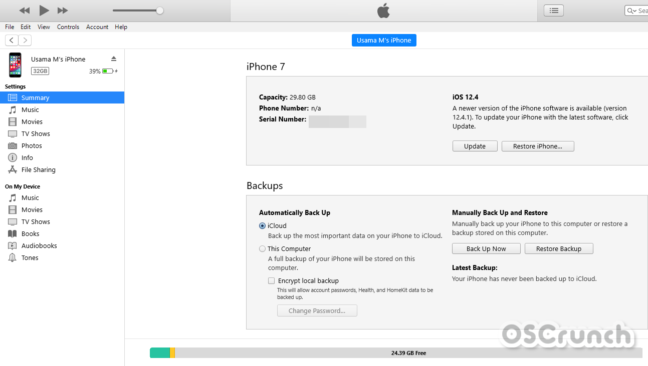 Downgrade iOS 12.4.1 to iOS 12.4