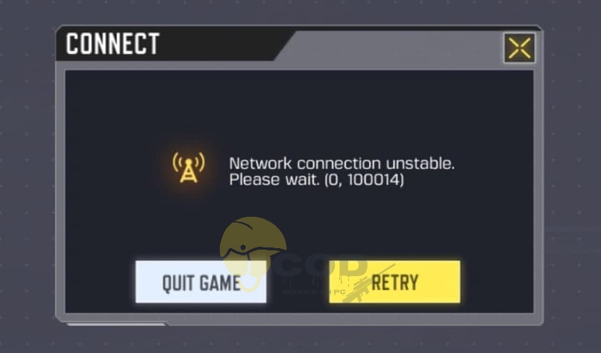COD Mobile Network Connection Unstable Error