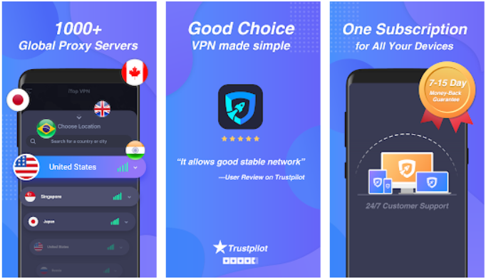 iTop VPN app PC download