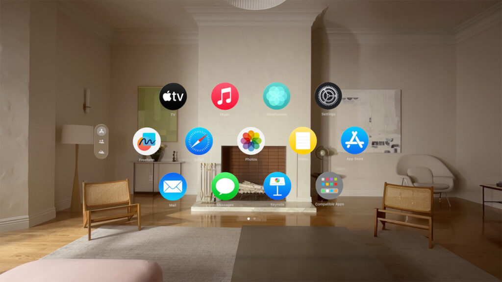Apple's visionOS 26 widget system with 3D elements